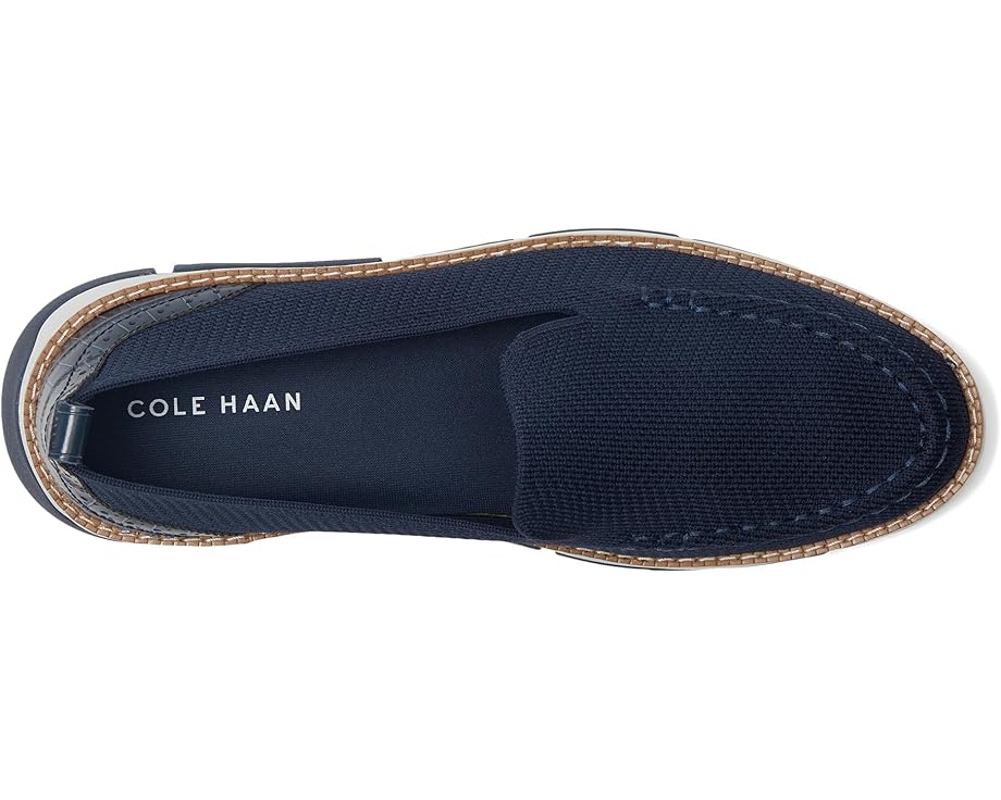 Лоферы Cole Haan Zerogrand Revel Stitchlite Venetians, цвет Navy Knit/Croc Print — фото 2