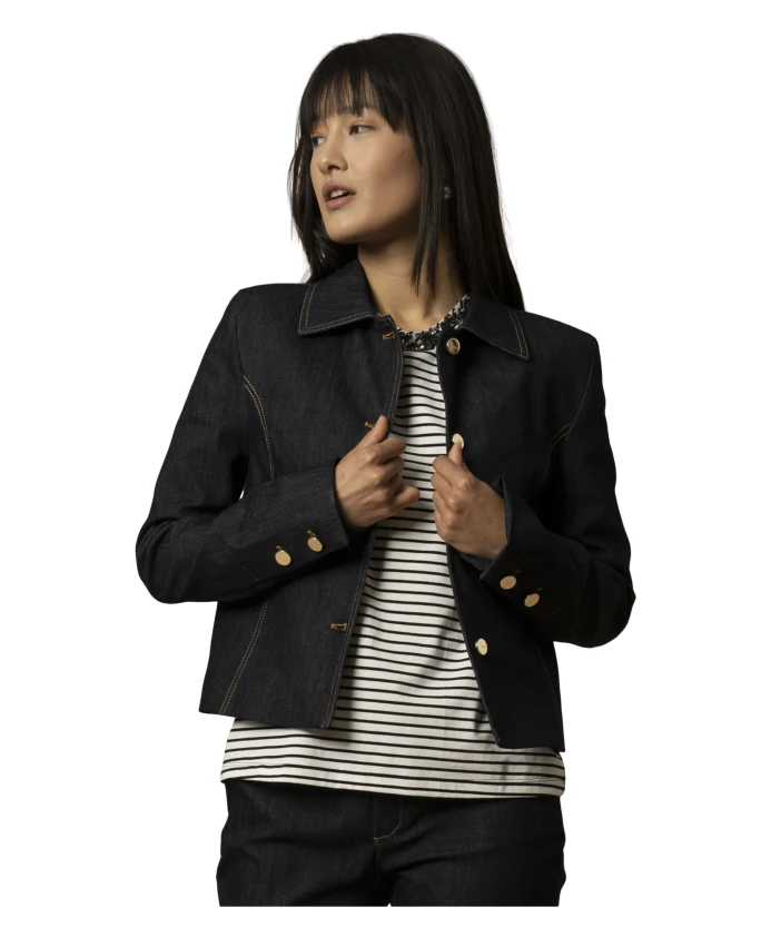 

Джинсовая куртка на пуговицах большого размера Kocca, черный