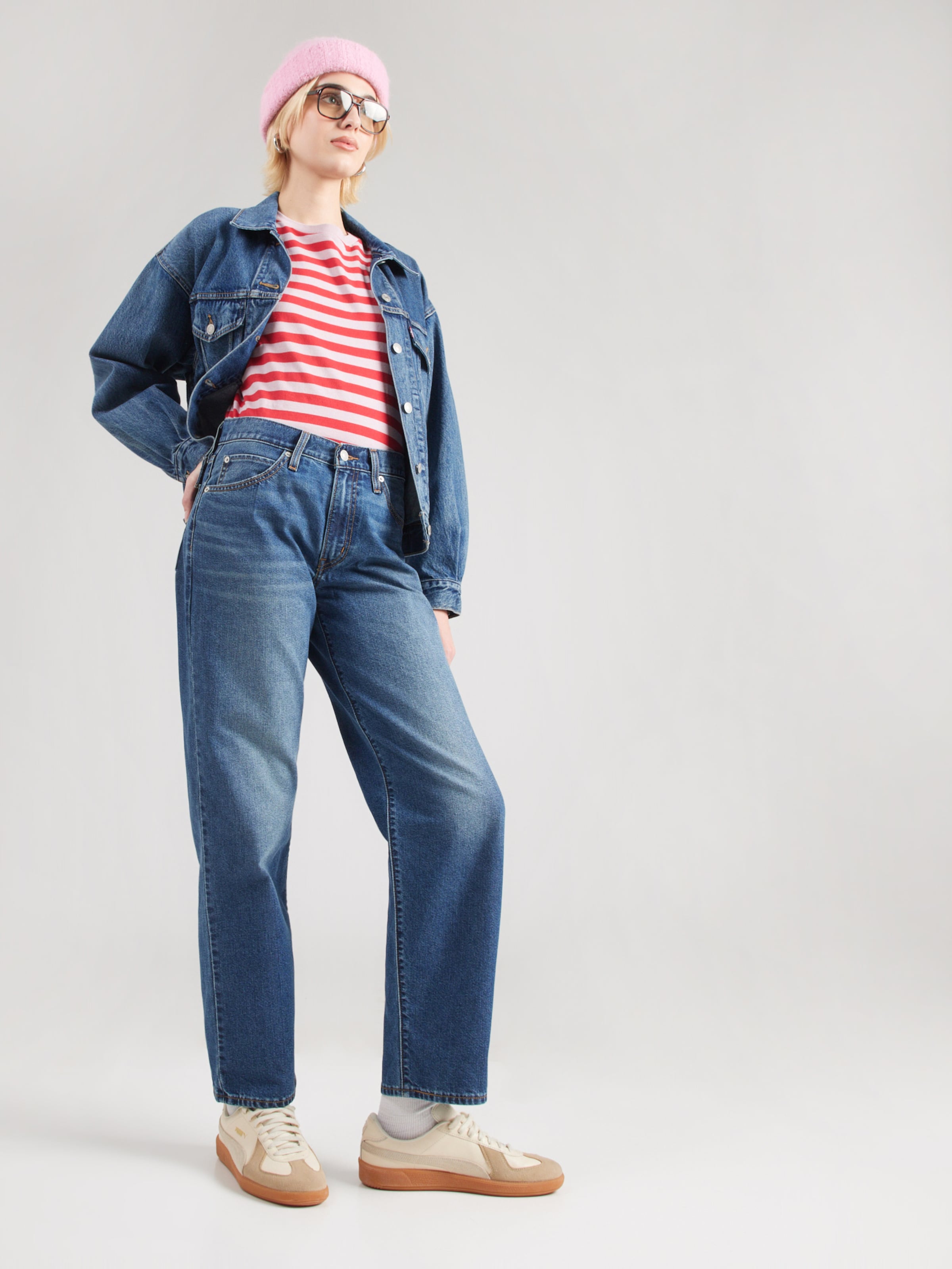 LEVI'S  Куртка для межсезонья '90's Trucker Jacket' в синем дениме — фото 4