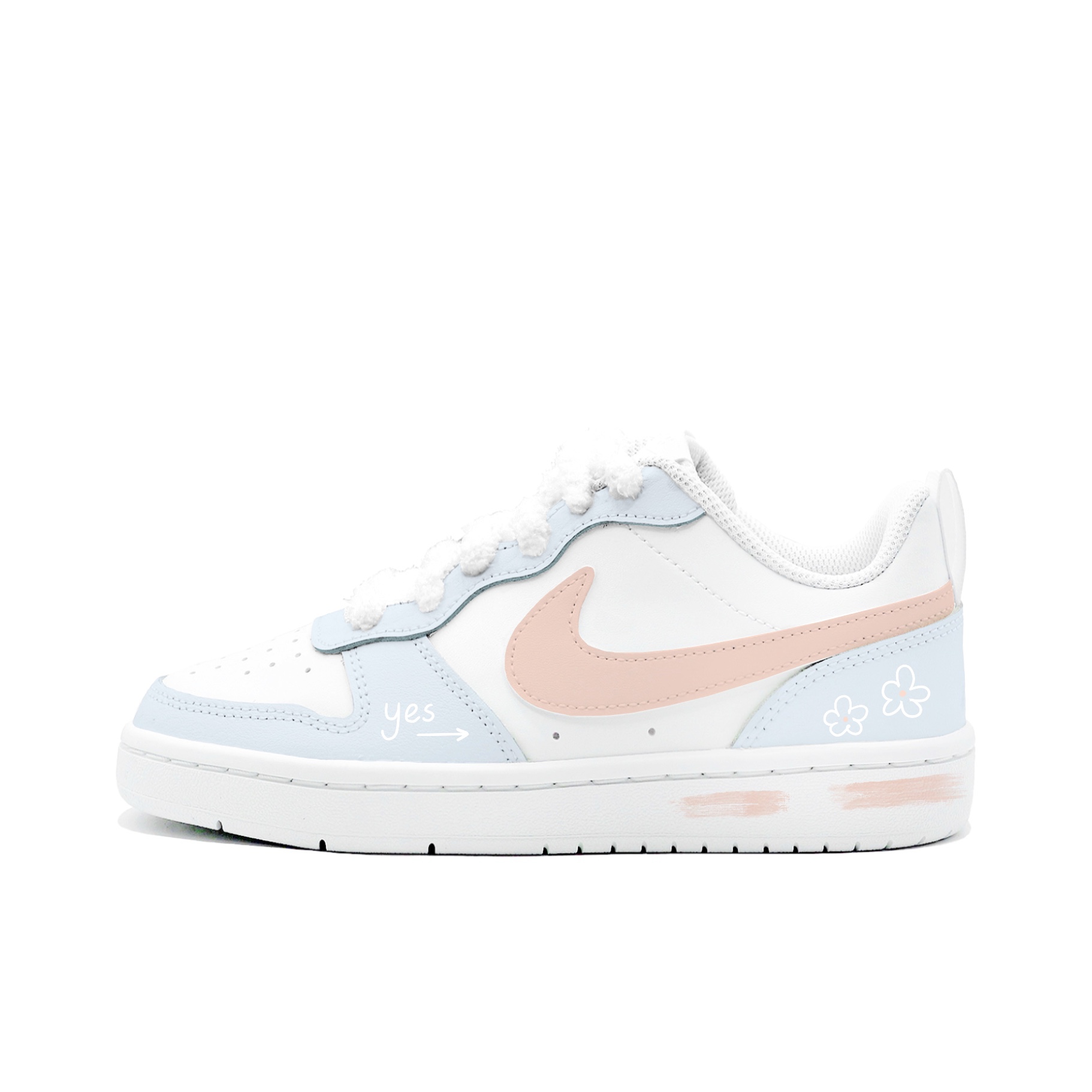

Court Borough 2 Cloud между Sweet Almond, Kung Fu Rabbit, кожаная подушка, устойчивая к истиранию и скольжению Nike, синий