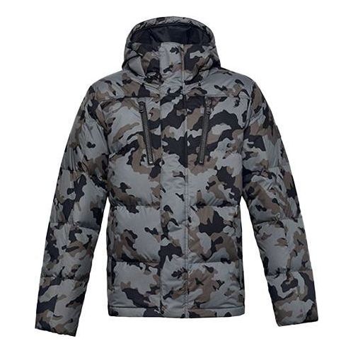 

Куртка sportstyle fleece down jacket 'black grey' Under Armour, черный