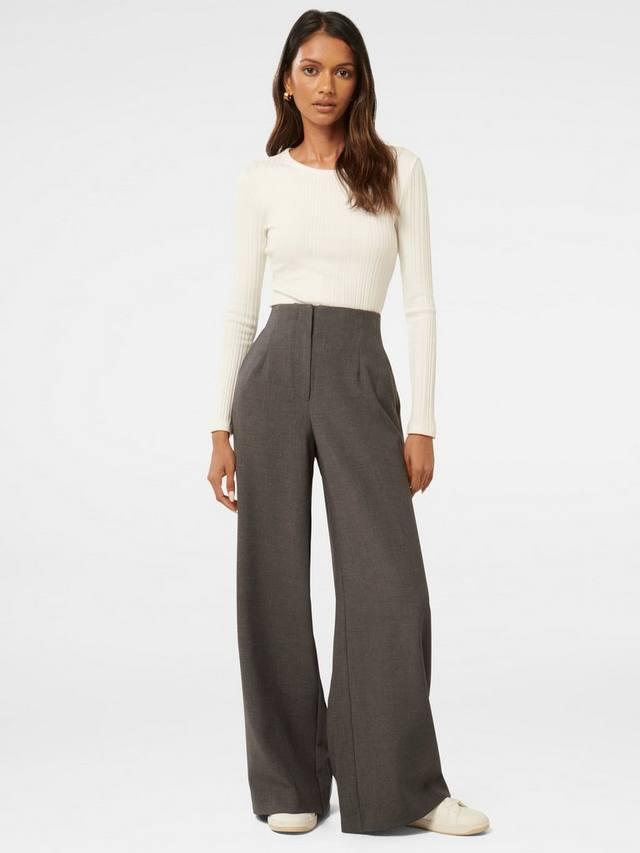 

Брюки Freya Petite с широкими штанинами Forever New, Grey Marle