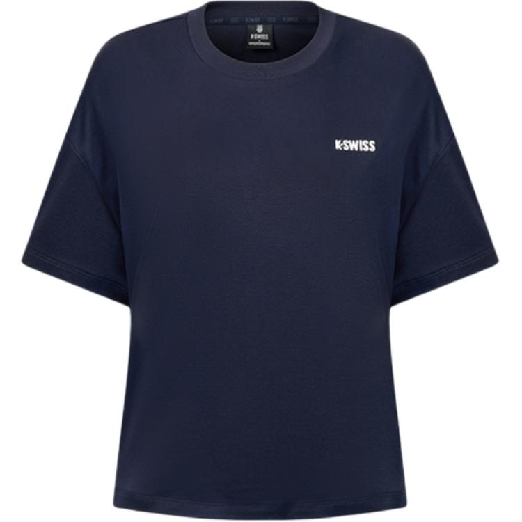

K·SWISS Футболка KSWISS женская спокойного синего цвета, Синий, K·SWISS Футболка KSWISS женская спокойного синего цвета