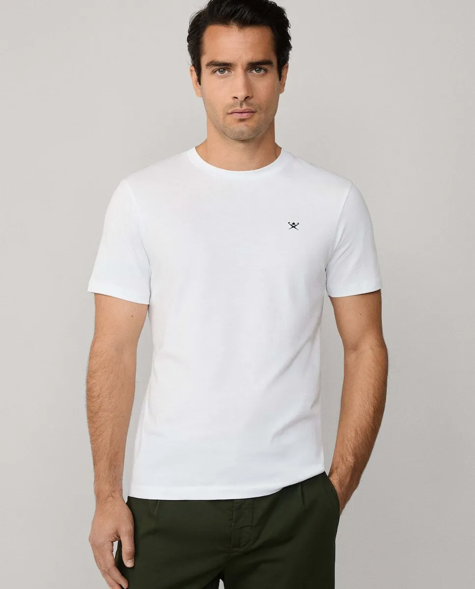 

Классическая футболка с логотипом для мужчин Hackett, белый