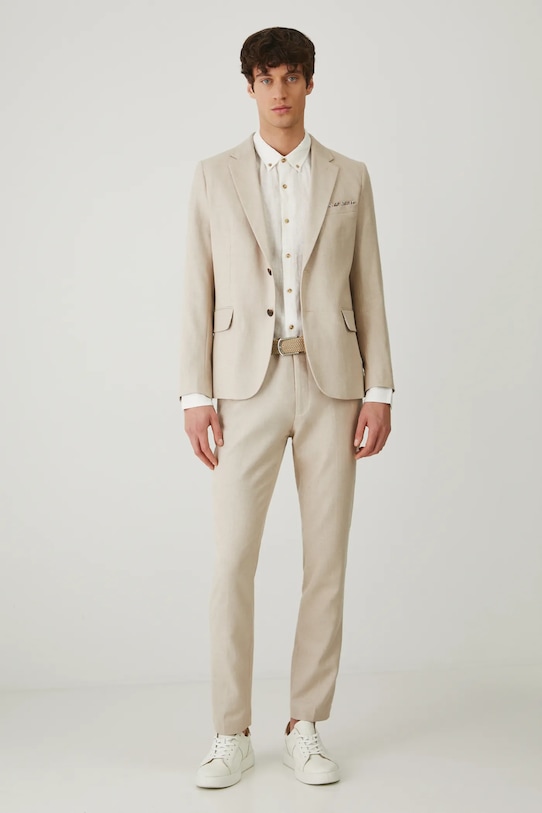 

Брюки с добавлением льна Medicine, бежевый