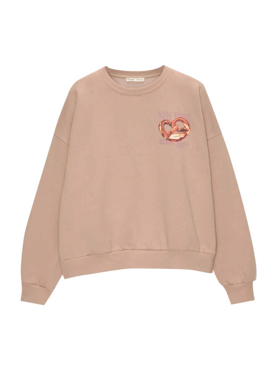 

Толстовка Pull&Bear, темно-розовый