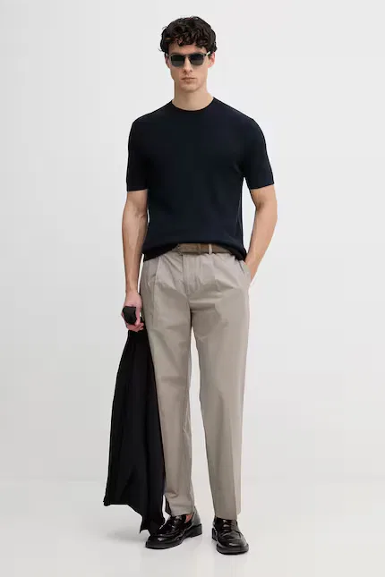 Чиносы из хлопка Emporio Armani, коричневый — фото 2