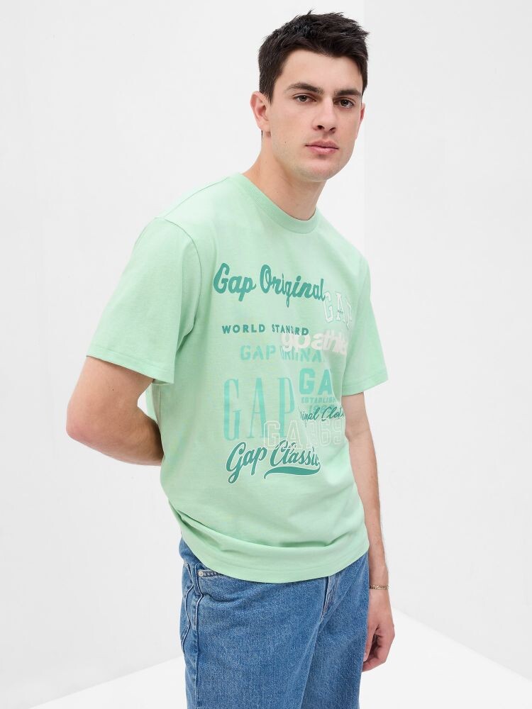 

Футболка с логотипом Gap, зеленый