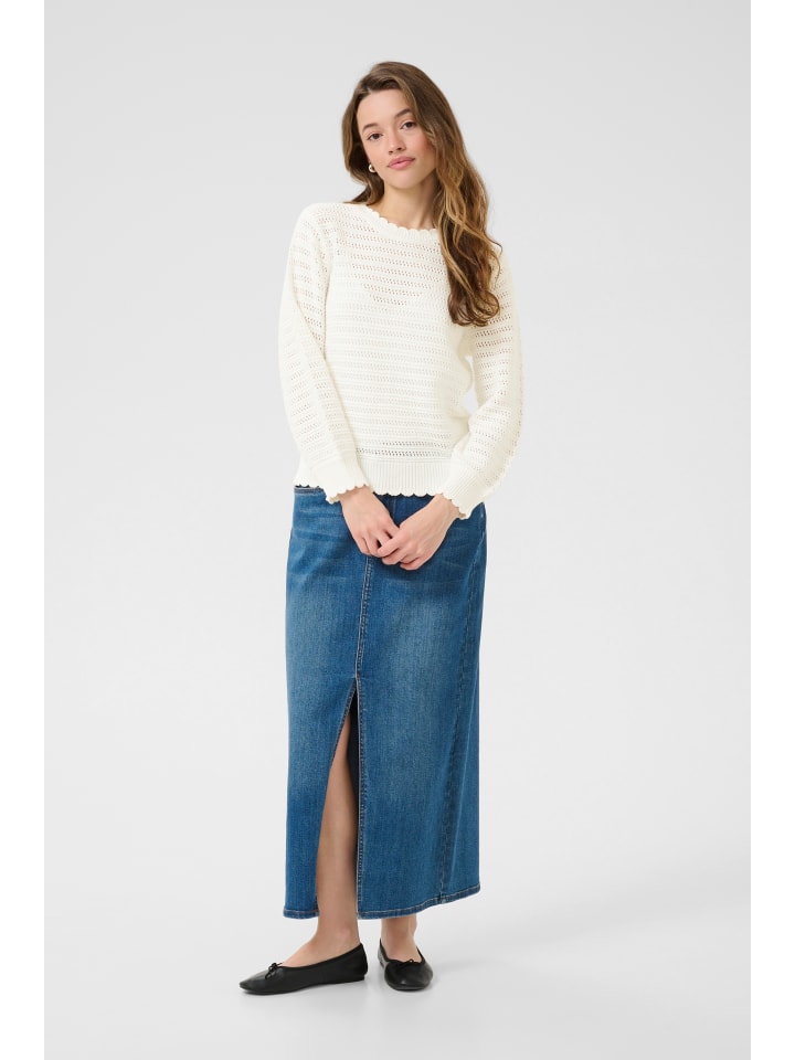 

Kaffe Вязаный свитер KAandrea прямого кроя, цвет «Мел»