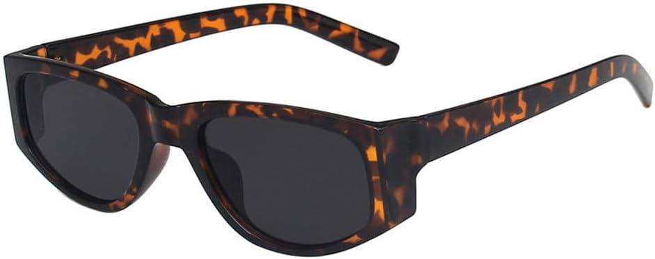 

Модные солнцезащитные очки «кошачий глаз» для женщин, овальные очки, винтажные роскошные эллиптические солнцезащитные очки для женщин, защита от УФ-излучения UV400 TKKTLLT, Leopard Gray