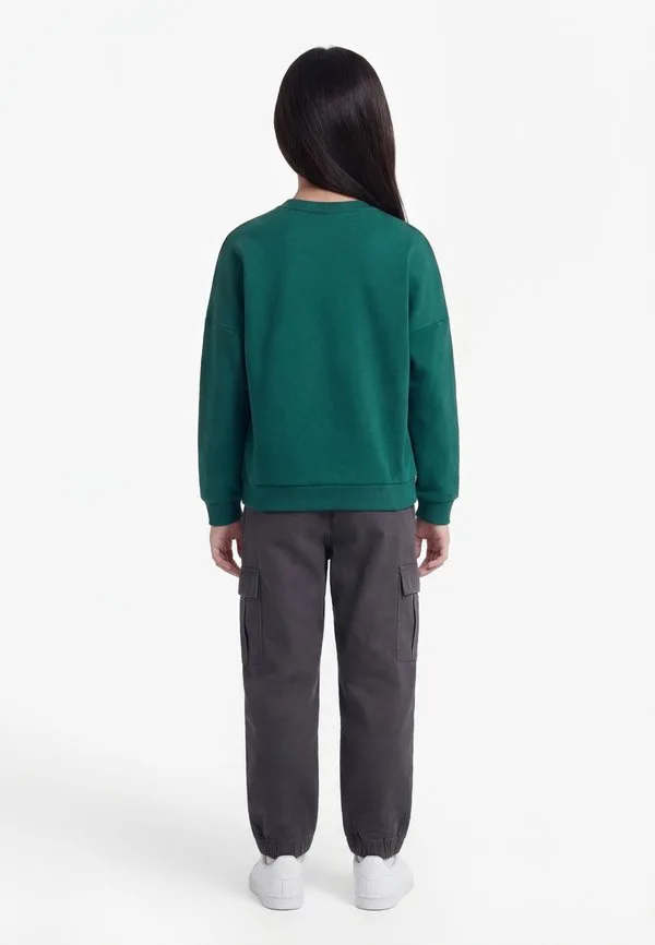 Свободная блочная толстовка для подростков Adidas Originals, Collegiate Green — фото 2