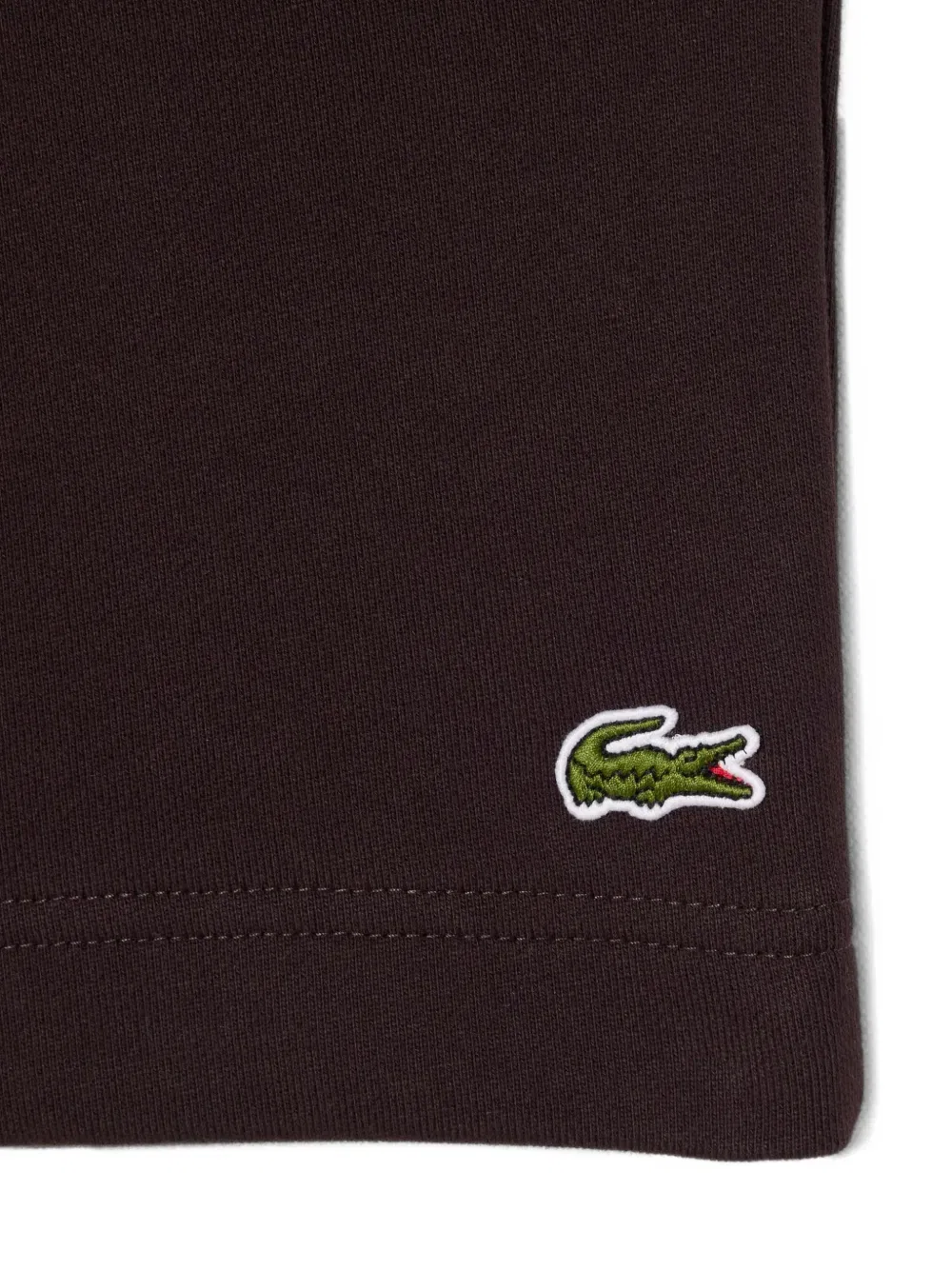 Шорты с вышитым логотипом Lacoste, коричневый — фото 3