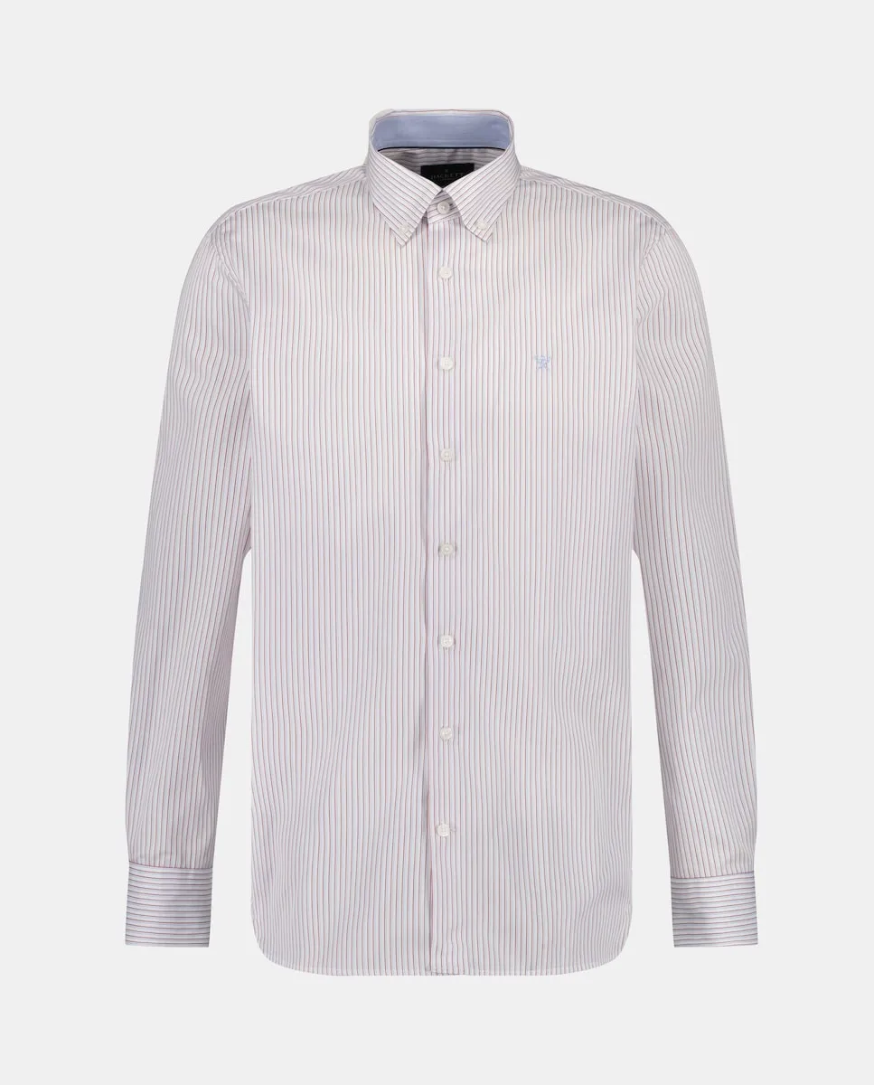 

Мужская рубашка классического кроя в двухцветную полоску Hackett