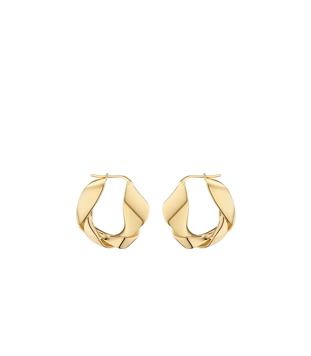 

Серьги Créoles ondulées Éole Edition Dorée à l'or 24 carats