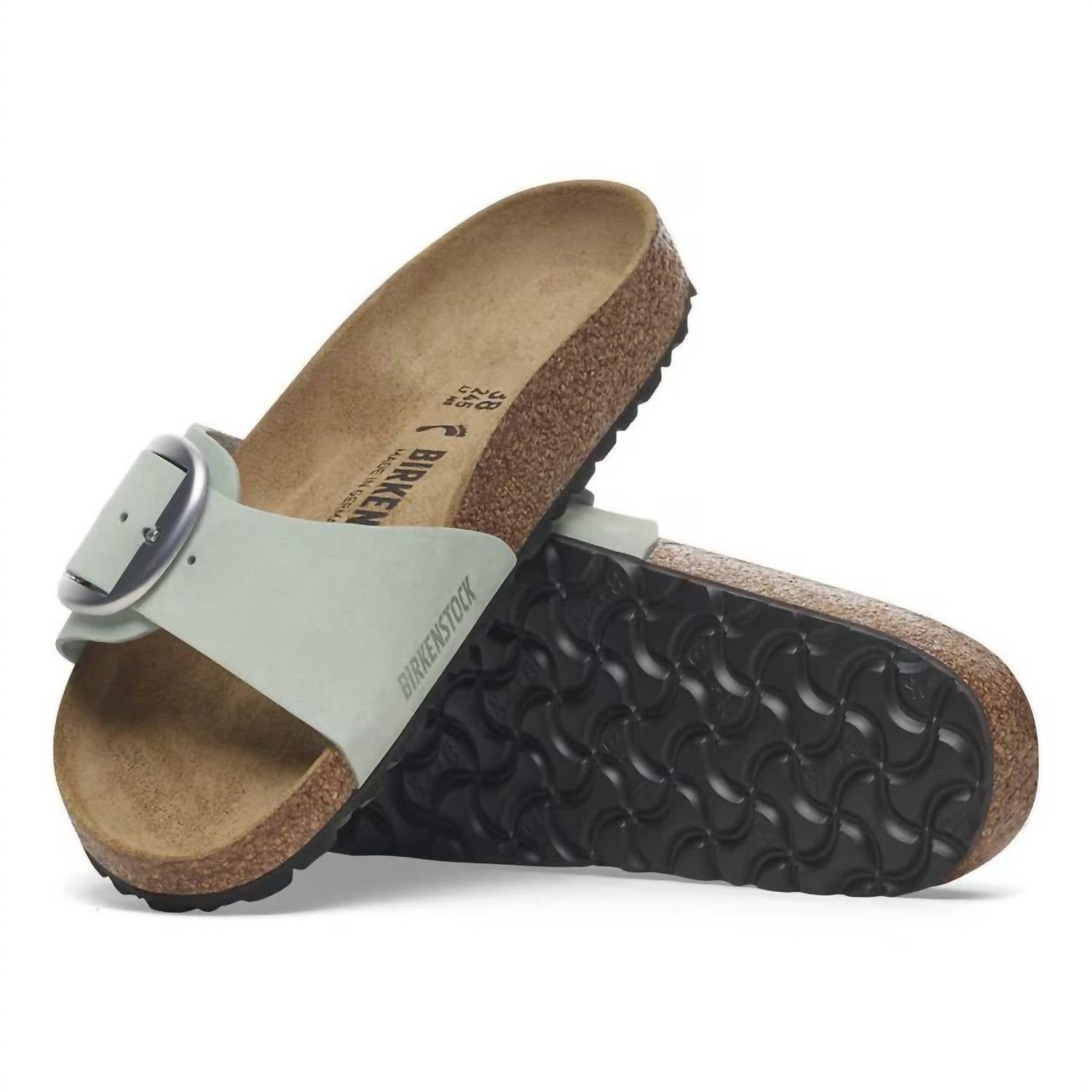 Женские сандалии Madrid с большой пряжкой в чистом шалфейном цвете Birkenstock, Pure Sage — фото 3