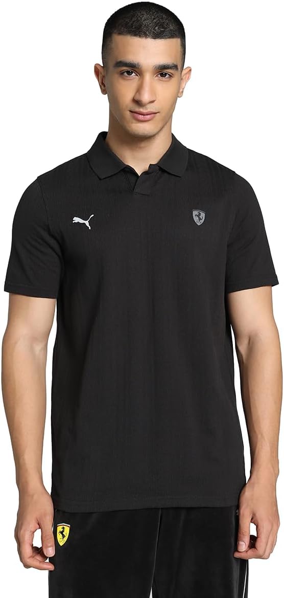 

Мужская поло-рубашка PUMA Ferrari Style Jacquard с коротким рукавом, черный