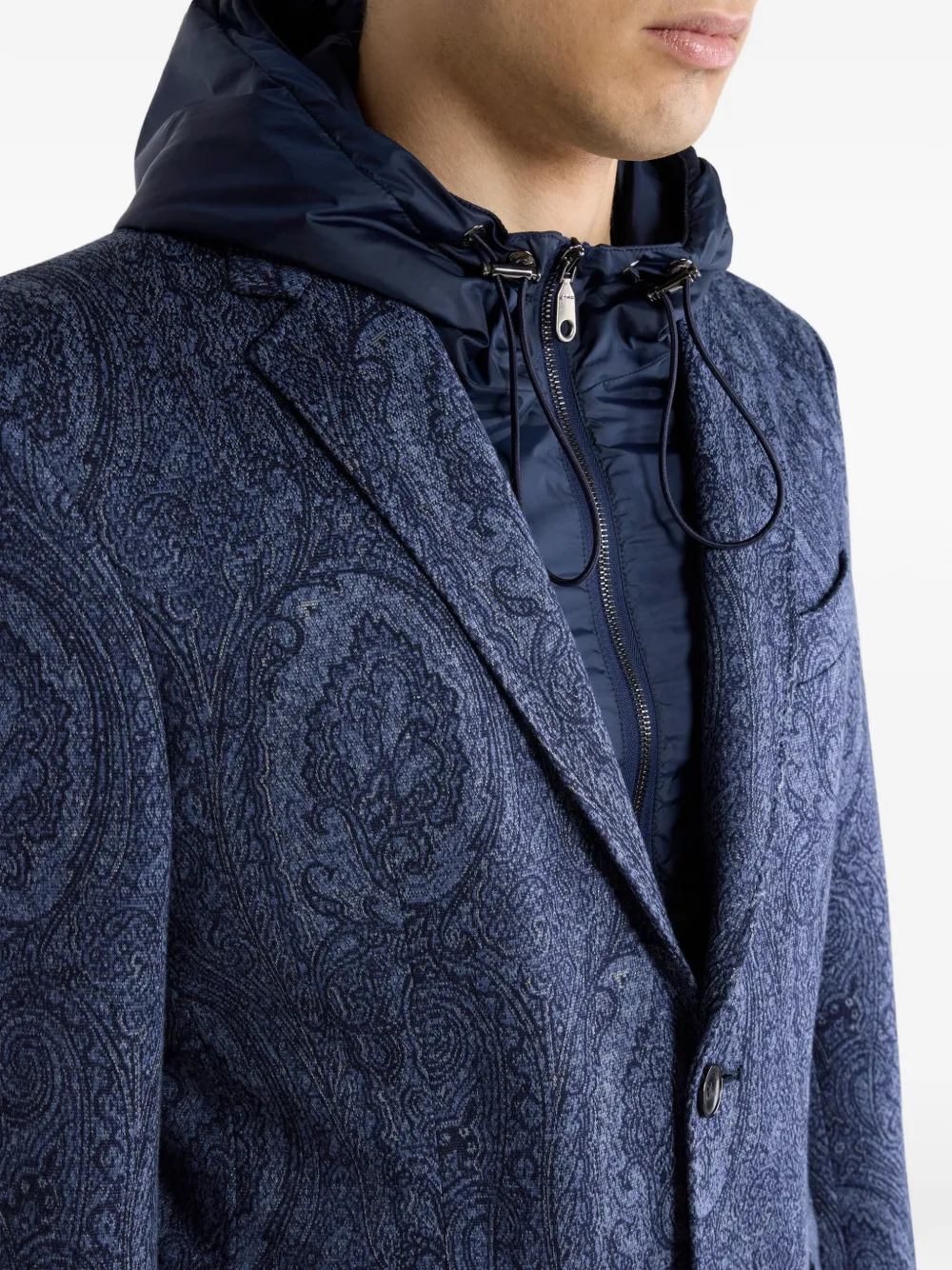 Жакет с жаккардовым узором "Арника" Etro, синий — фото 4