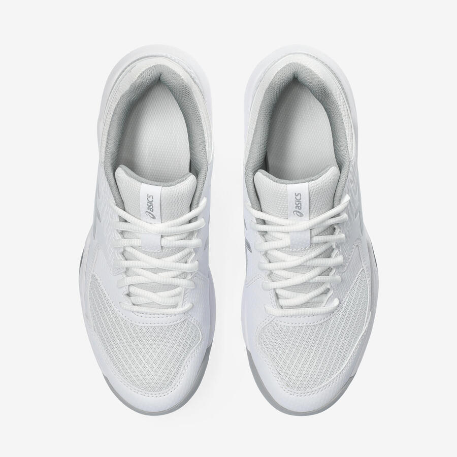 ASICS Женские теннисные кроссовки для многокортового тенниса Gel Dedicate 8, белые/серебристые — фото 3