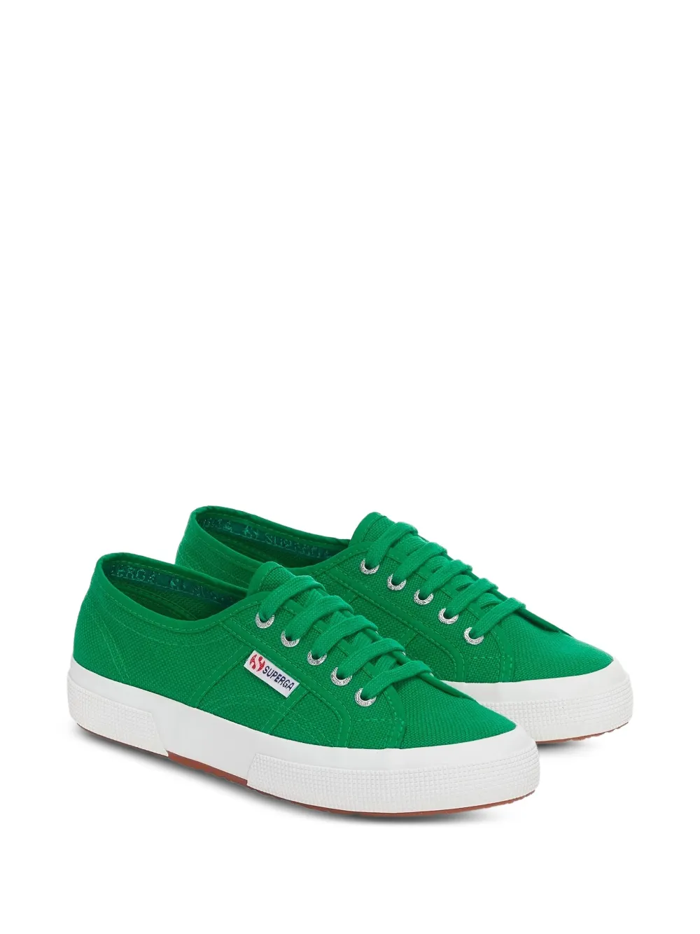 Парусиновые кроссовки на шнуровке Superga, зеленый — фото 2