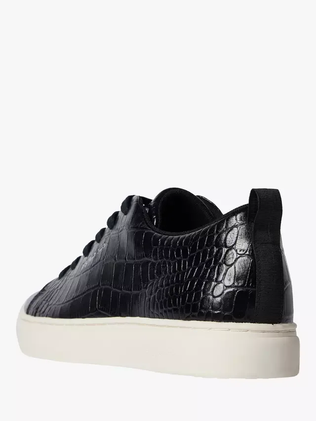 Кроссовки Lee из кожи с эффектом крокодиловой кожи, черные Paul Smith — фото 4