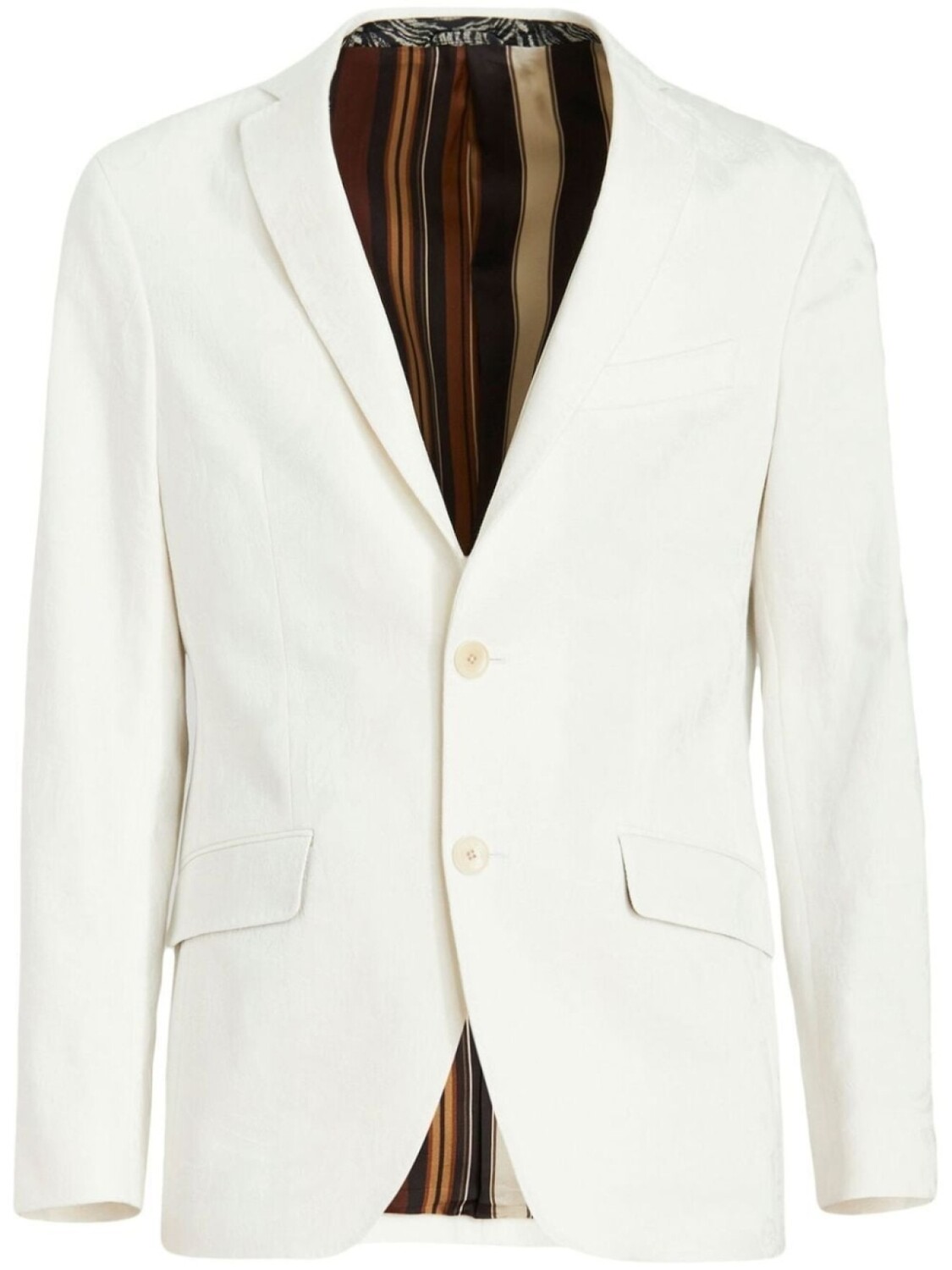 

ETRO patterned-jacquard single-breasted blazer, белый