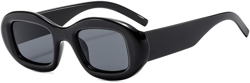 

Утолщенные овальные солнцезащитные очки для женщин, популярные в стиле ретро, ​​для активного отдыха на природе, повседневной носки, защиты от УФ-излучения, отпуска, путешествий, использования с солнцезащитным кремом KTUCN, Black