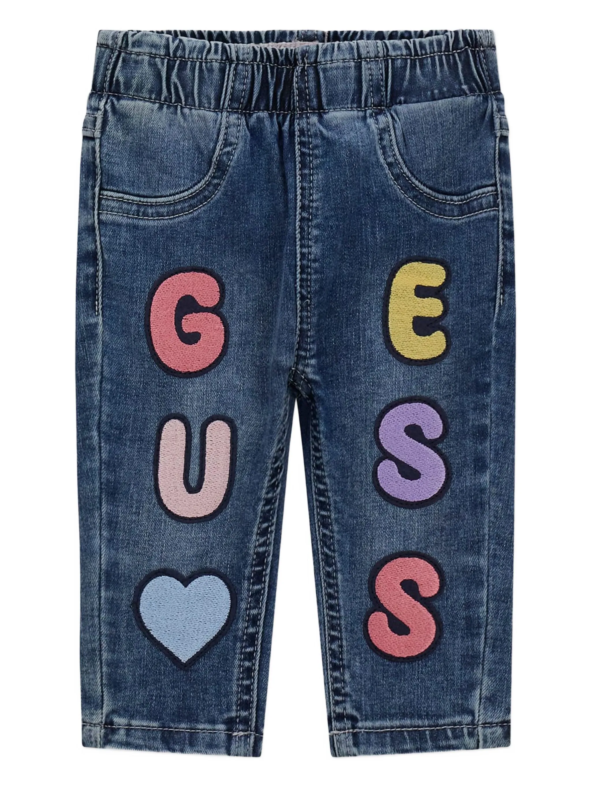

Джинсы с нашивкой-логотипом Guess Kids, синий