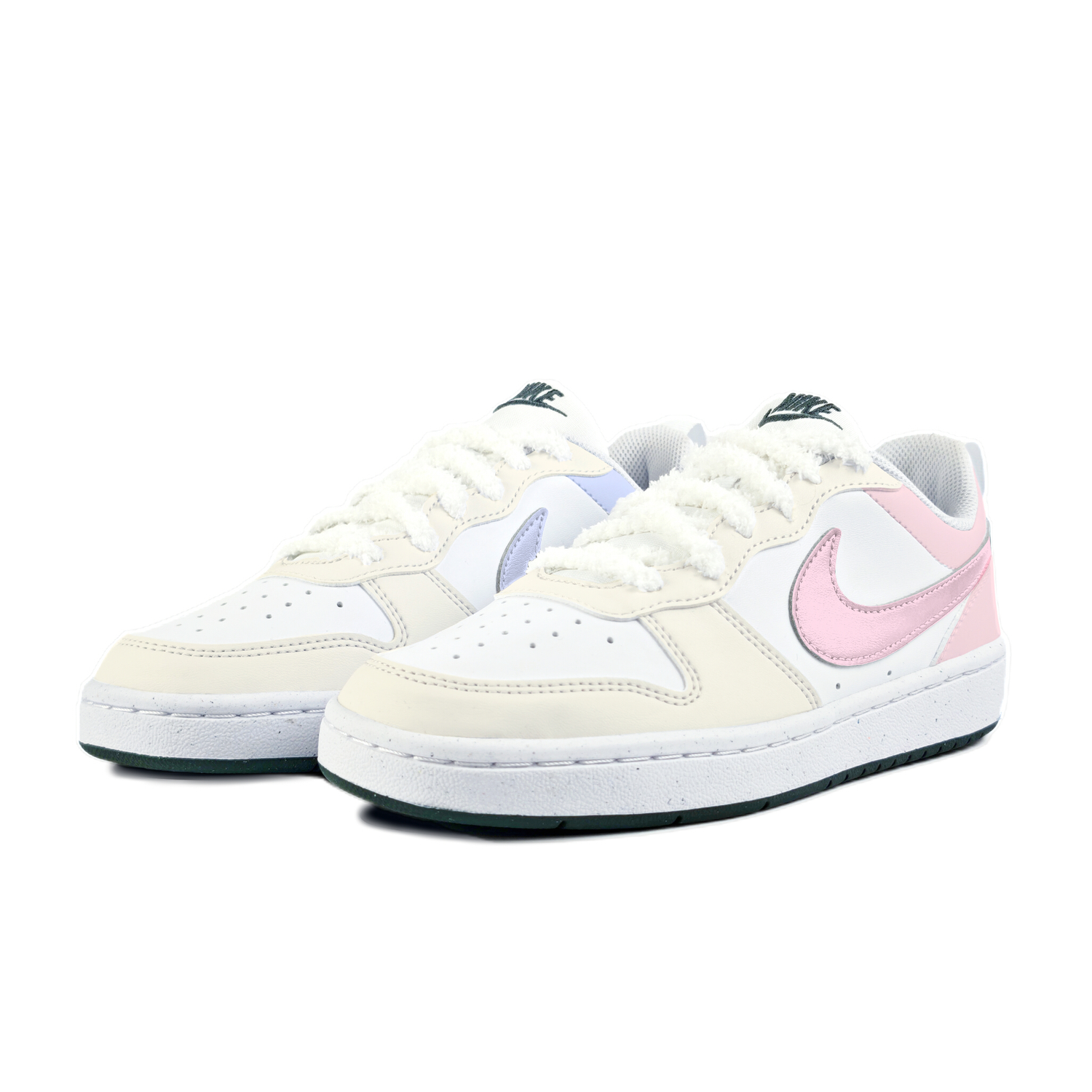 

Nike Кроссовки для скейтбординга Court Borough LOW RECARFT Anti Slip Wear Resistant низкие детские белые для подростков