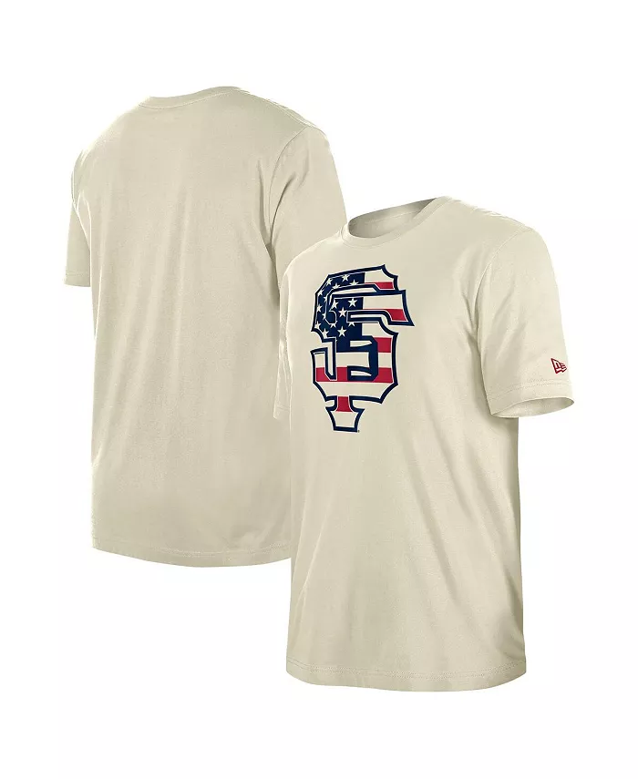 

Мужская футболка San Francisco Americana Flag Fill кремового цвета New Era