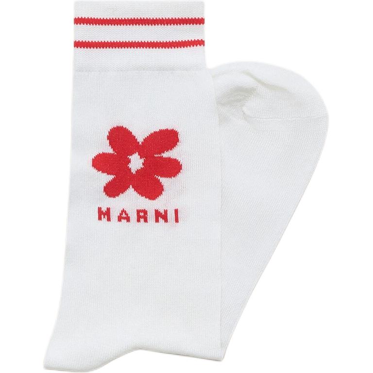 Носки до середины икры Unisex 1 упаковка MARNI, белый — фото 2