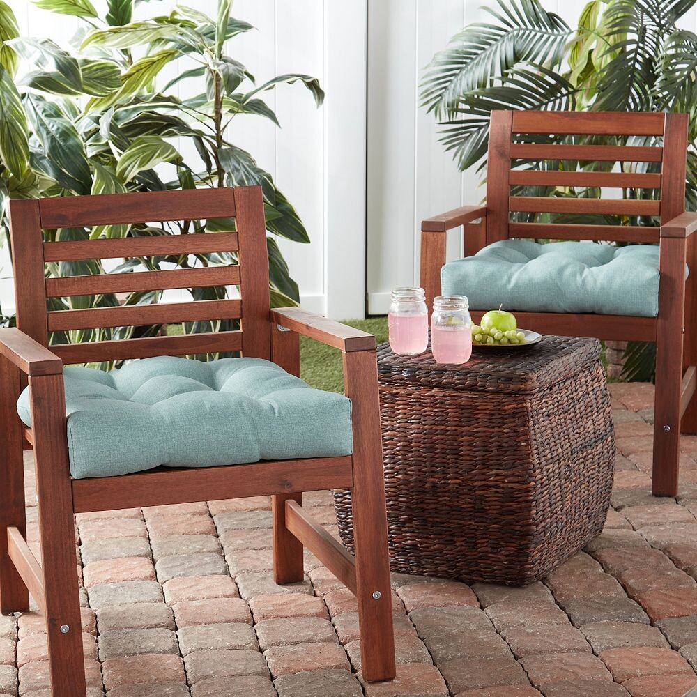 

Greendale Home Fashions 20-дюймовый набор подушек для уличного стула из 2 предметов, цвет Denim