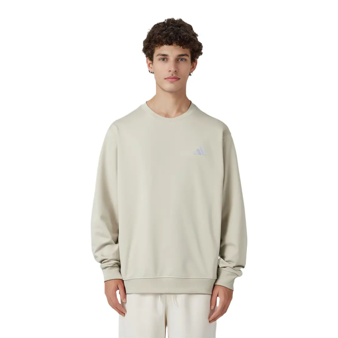 Футболка FW24 M TRANS CREW1 мужская светло-кунжутная земляной серый Adidas — фото 3