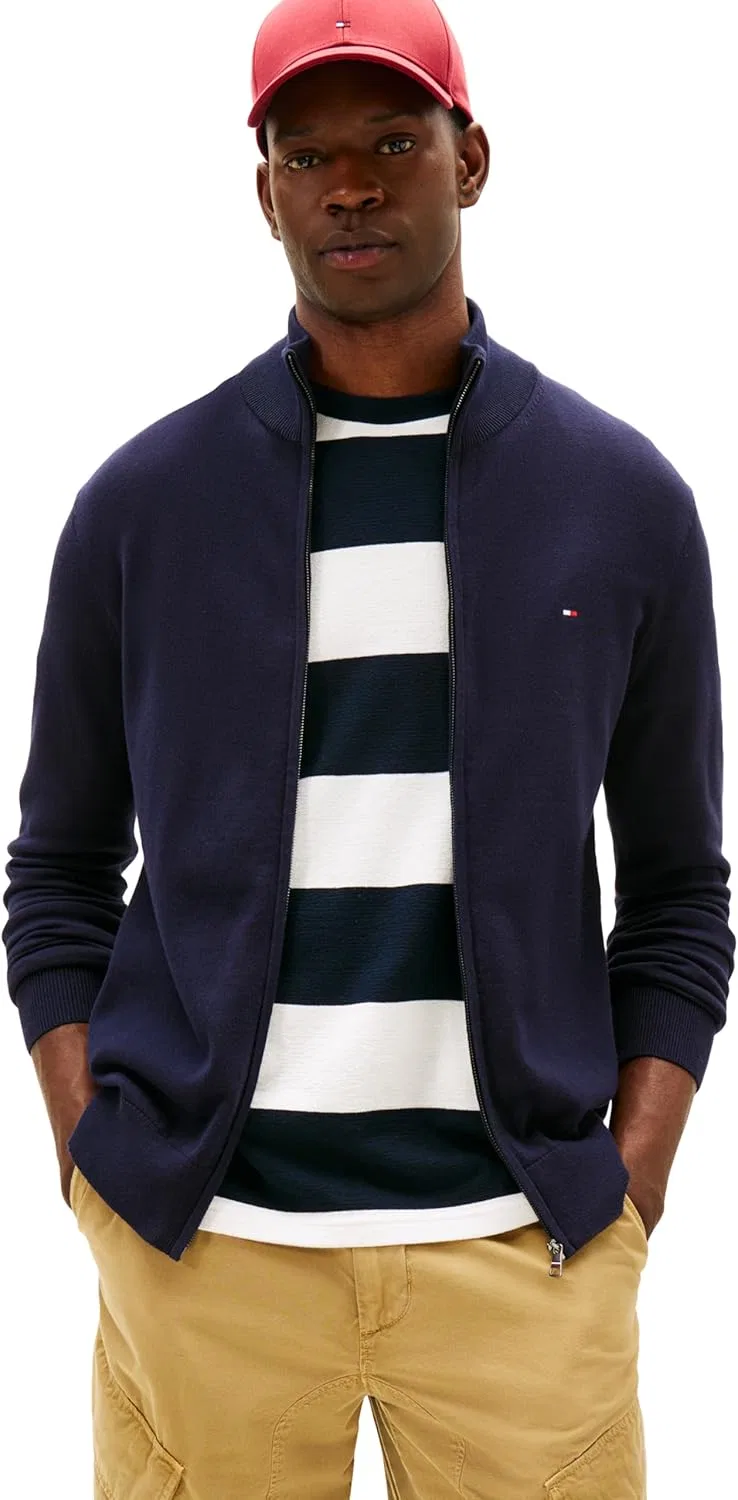 Толстовка Tommy Hilfiger мужская легкая на молнии, Desert Sky