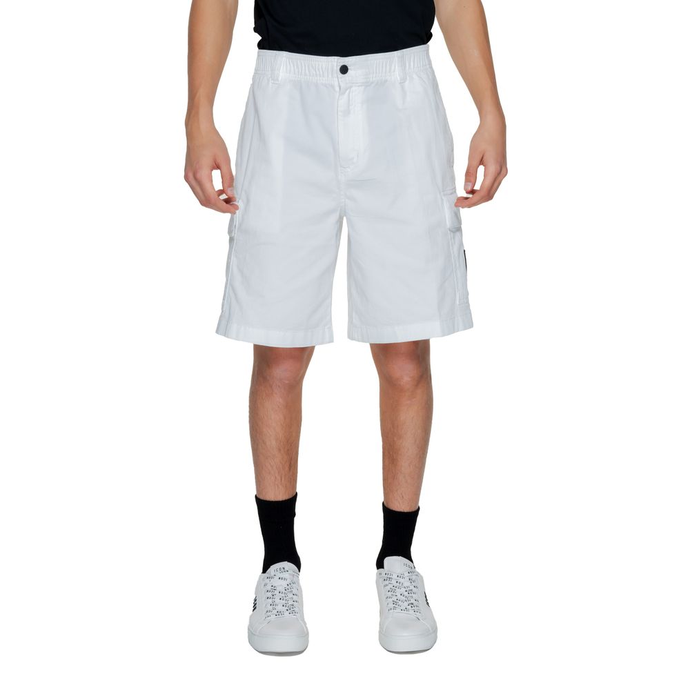

Белые хлопковые короткие шорты Calvin Klein Jeans