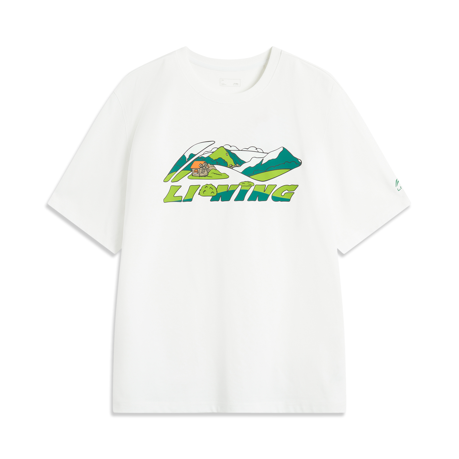 

LINING Футболка мужская стандартная белая весна, Белый, LINING Футболка мужская стандартная белая весна