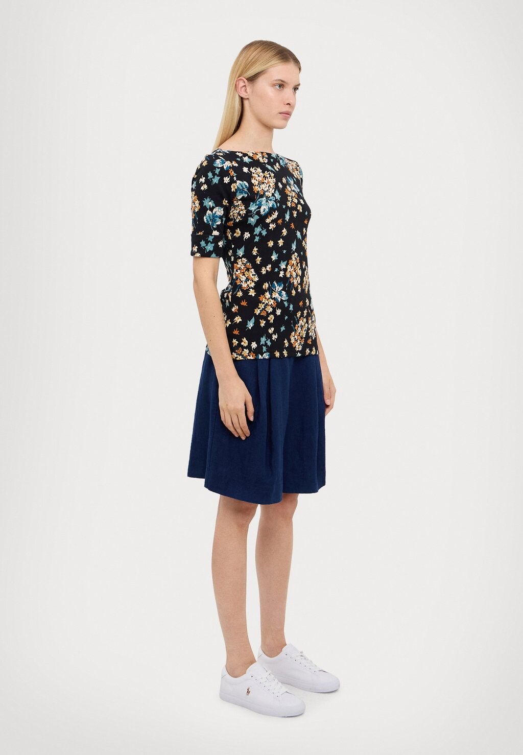 

Футболка с принтом JUDY MID SLEEVE Ralph Lauren, черный