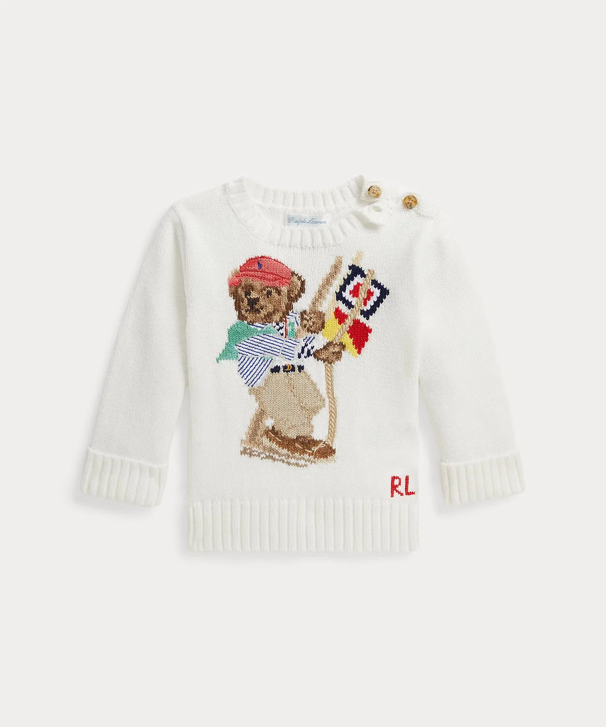 Свитер Polo Bear хлопковый белый