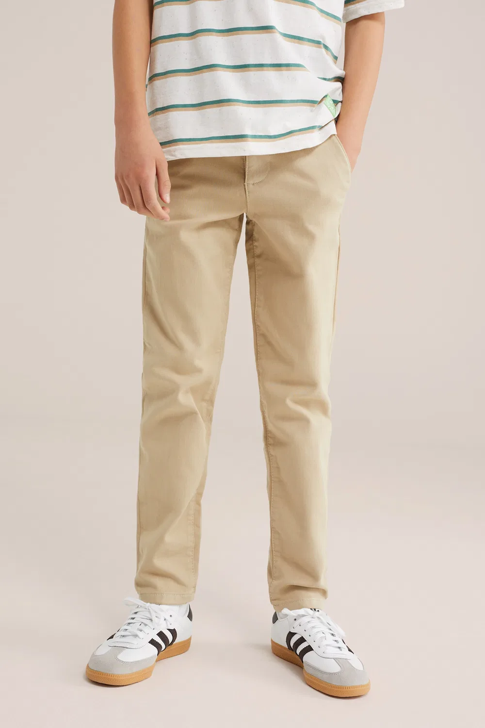 Узкие брюки We Fashion, Beige — фото 3
