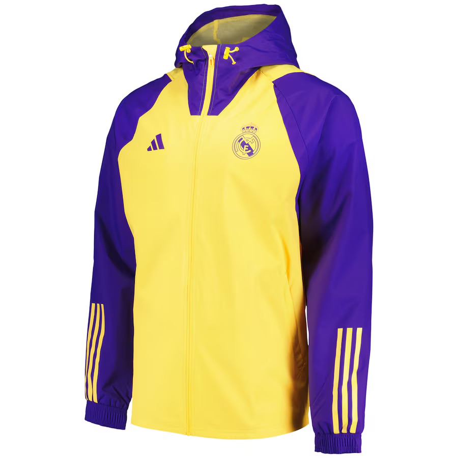 Куртка Adidas Unisex Real Madrid фиолетовая жёлтая — фото 2