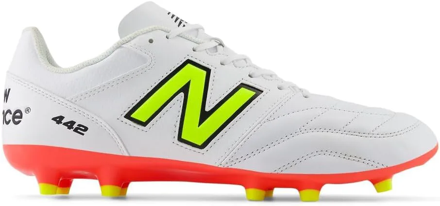 Футбольные бутсы New Balance Men's 442 V2 Team FG, белый/красный — фото 4