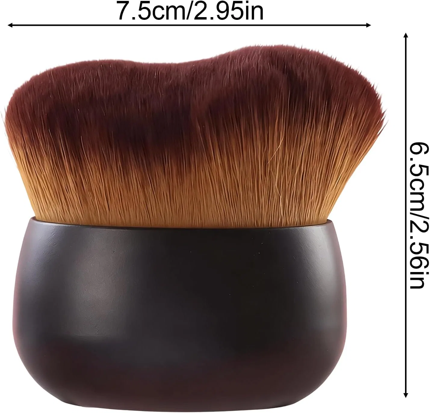 Кисть для автозагара Body Bronzer Brush, широкая головка 7.5см, черная Generic — фото 4