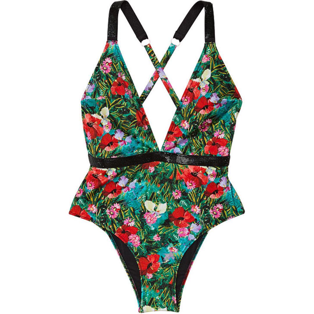 Купальник слитный Victoria's Secret с тропическим цветочным принтом — фото 2