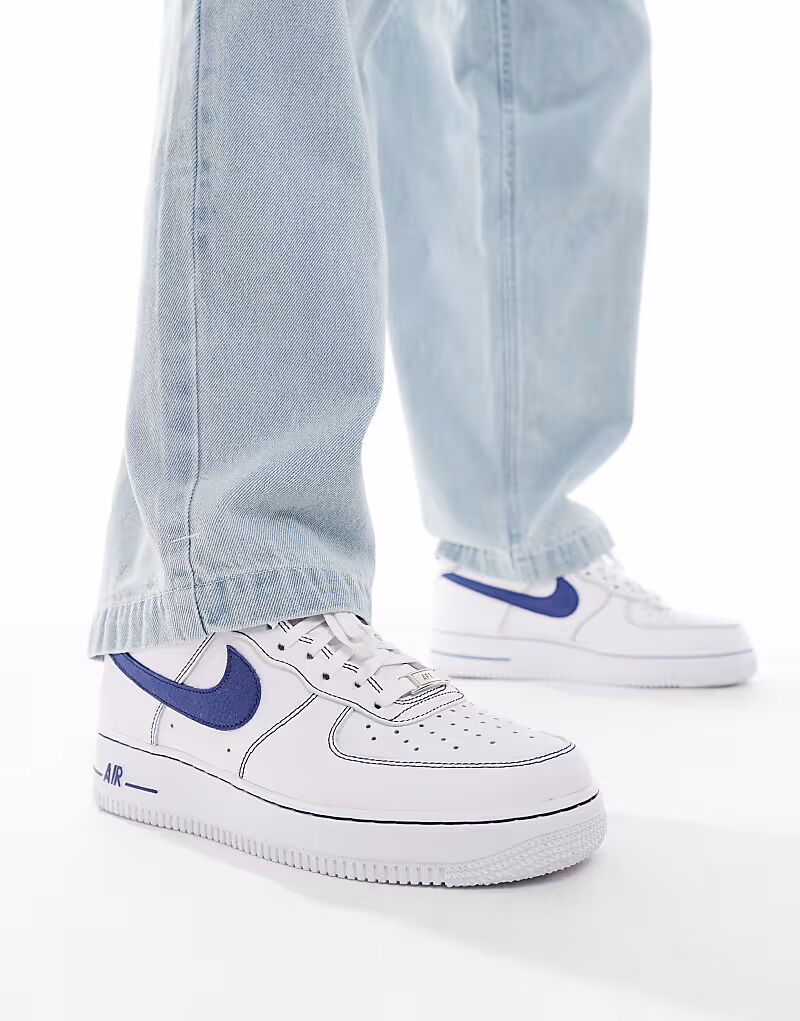 

Кроссовки Nike Air Force 1 белого и синего цвета