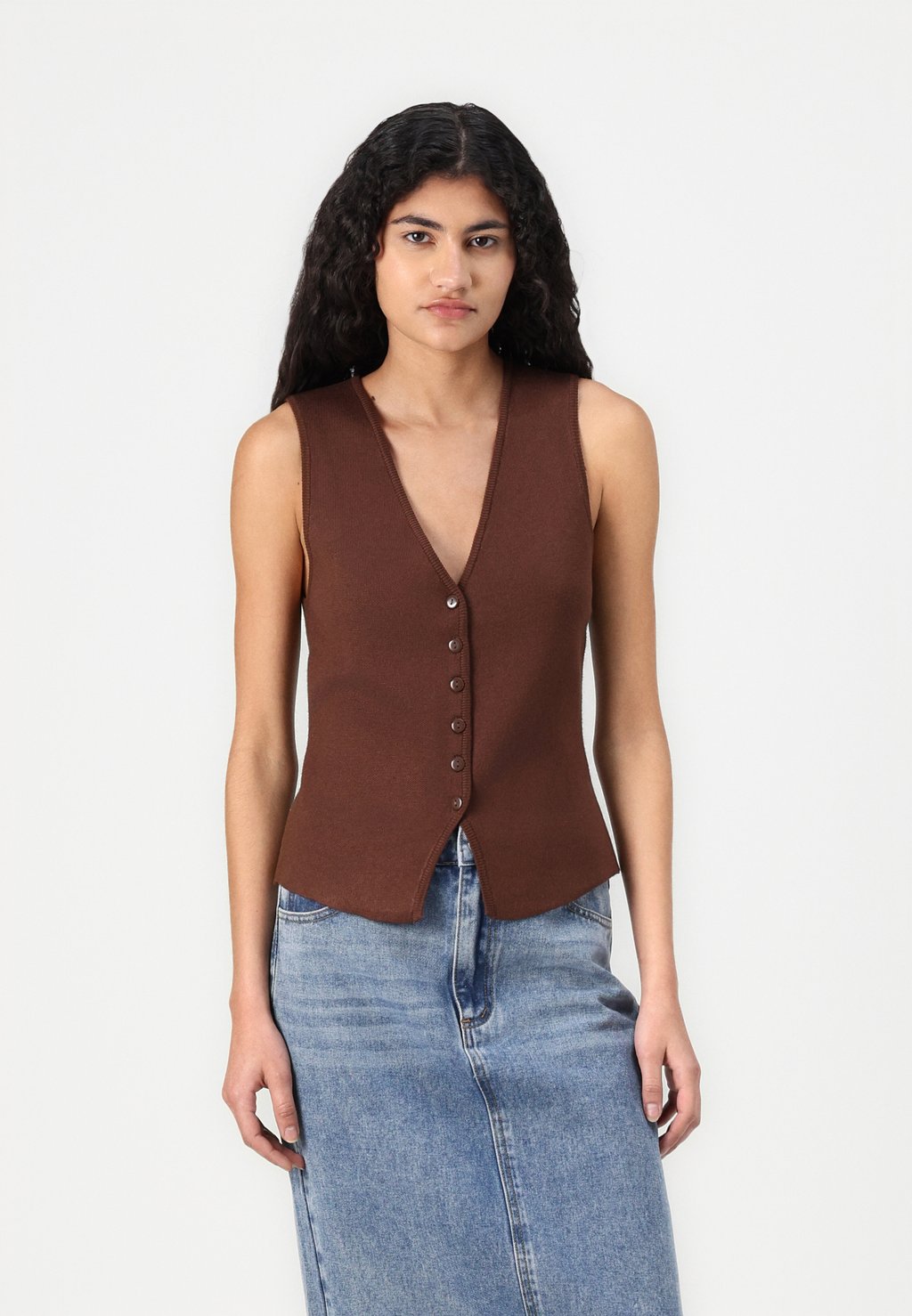 

Жилет Gina Tricot, коричневый