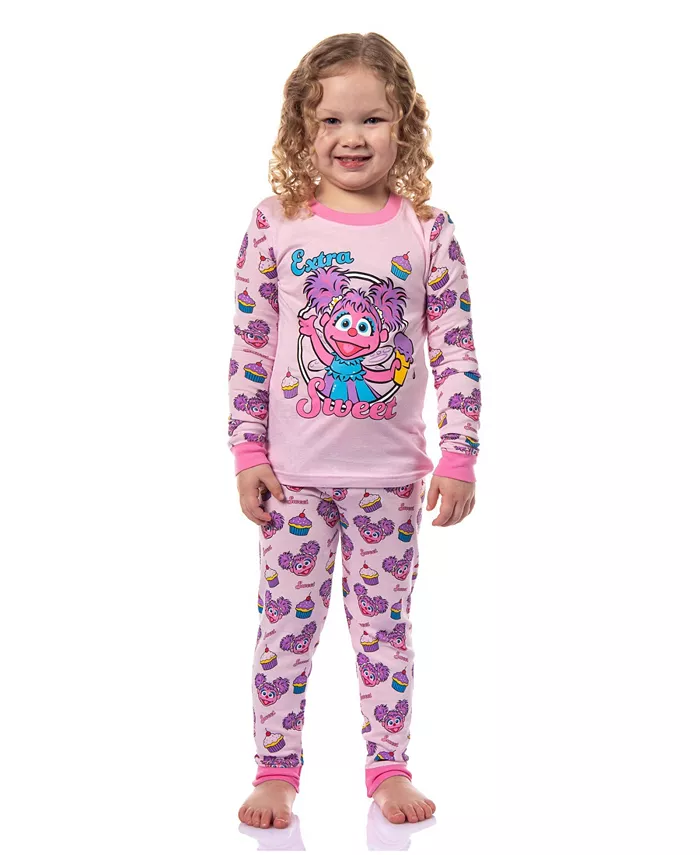

Девочки Toddler Abby Cadabby Extra Sweet комплект из 2 предметов облегающих пижам Sesame Street