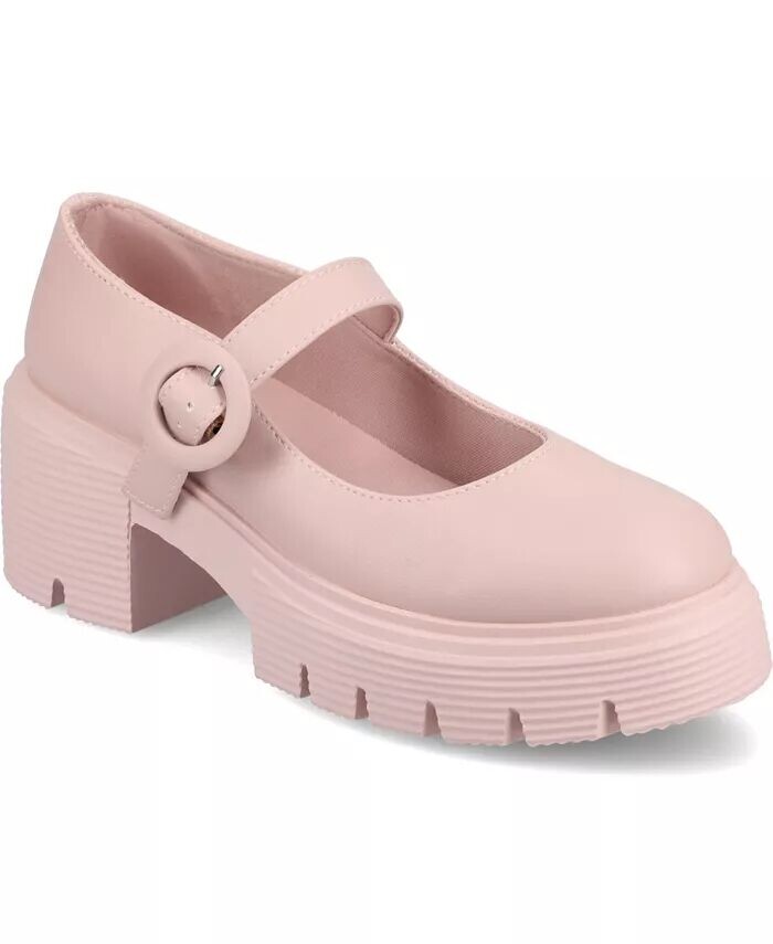 Женские туфли-лодочки на платформе Zarynn Mary Jane с протекторной подошвой Journee Collection, розовый