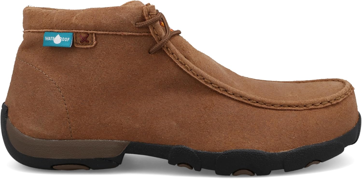 Ботинки Twisted X мужские Work Nano с композитным носком, модель Chukka Driving Moc, Distressed Saddle — фото 4