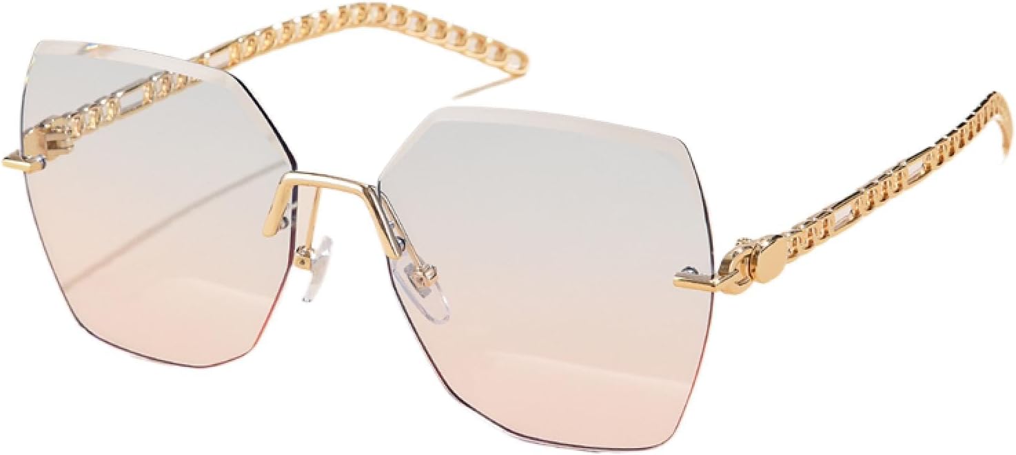 

Солнцезащитные очки с защитой от УФ-излучения UV400 | Без оправы, увеличенного размера | Для женщин и мужчин | Для занятий спортом на открытом воздухе и вождения DSVIGF, Blue Pink