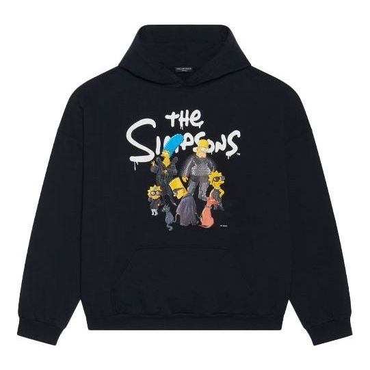 

Худи Balenciaga x THE SIMPSONS Cotton Hoodie Wide Fit 'Black', черный