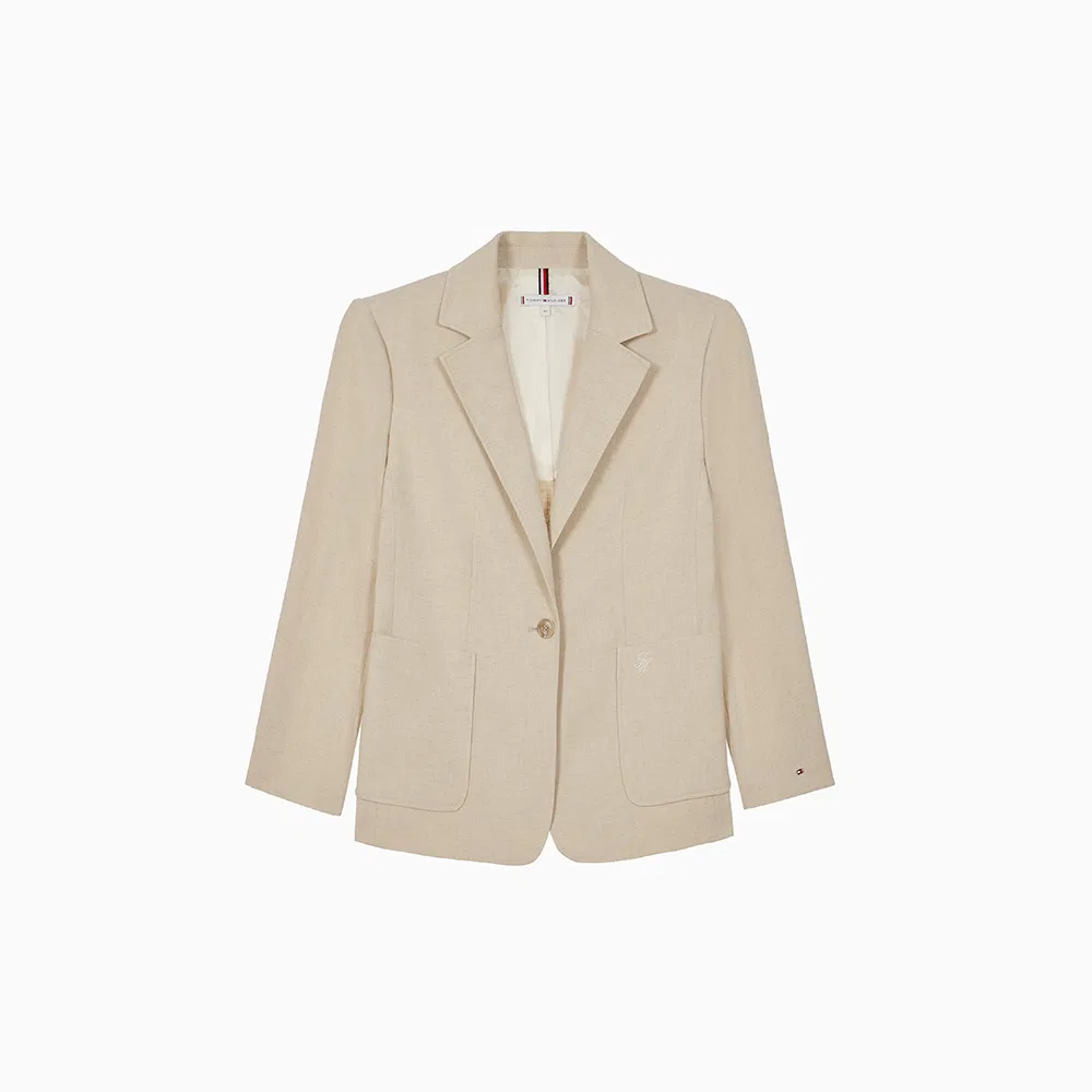 Женский летний текстурный блейзер жёлтый от Tommy Hilfiger Women — фото 2